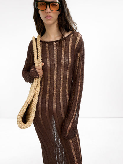 Long Open Knit Dress