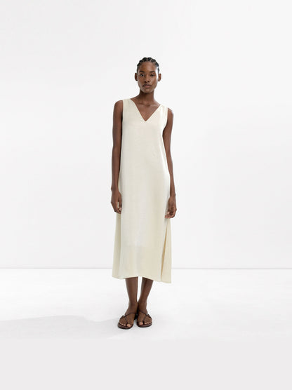 Wrinkled Effect Midi Dress