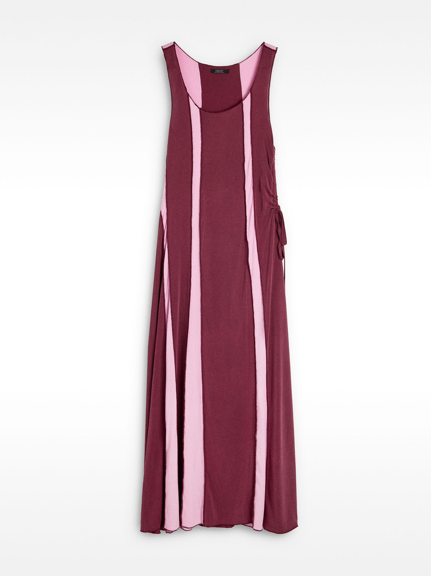 Long Dress With Contrast Fabrics