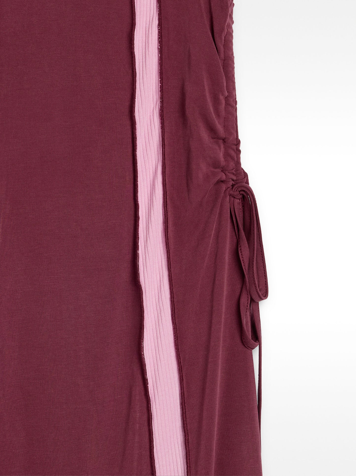 Long Dress With Contrast Fabrics