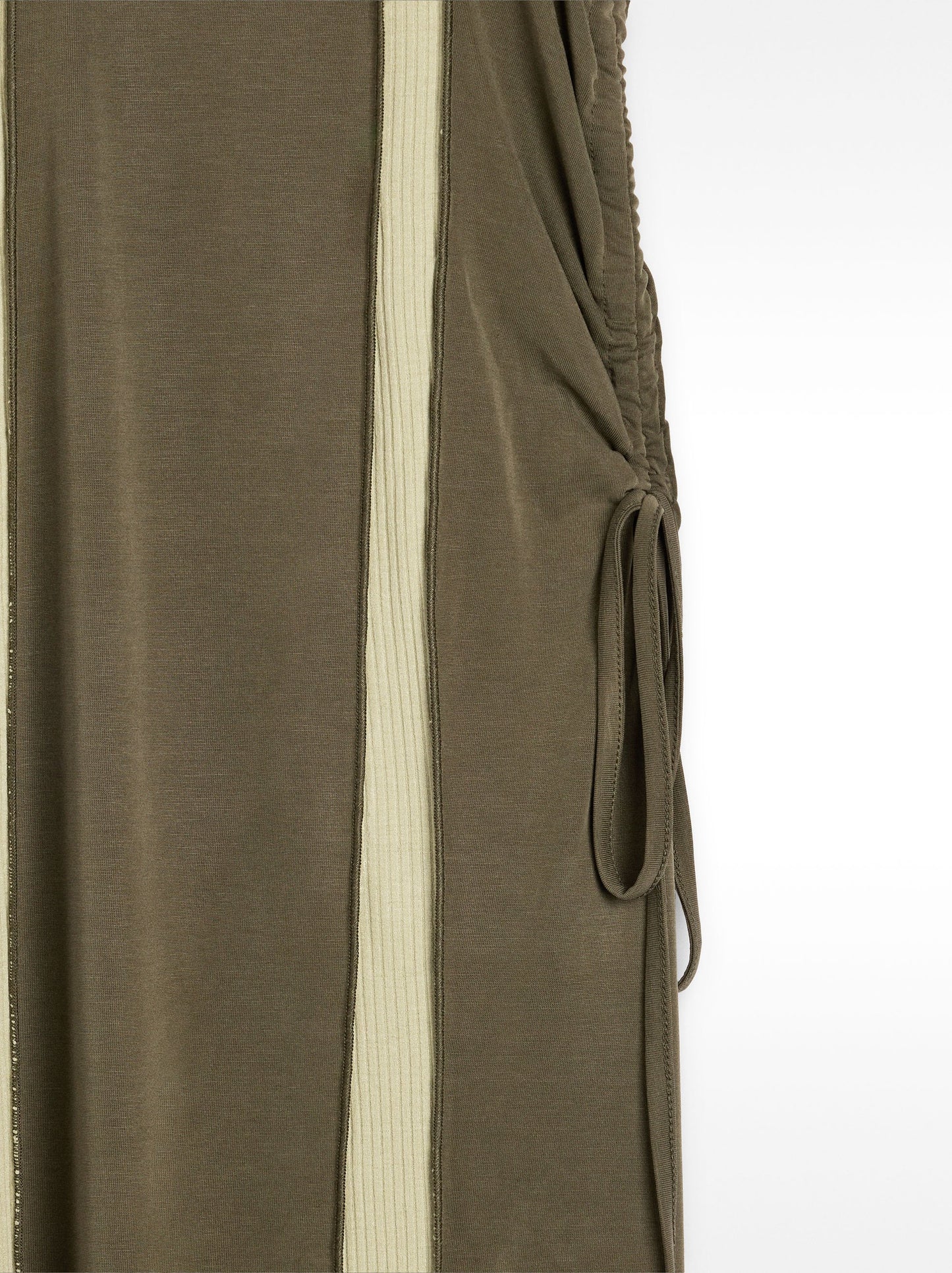 Long Dress With Contrast Fabrics