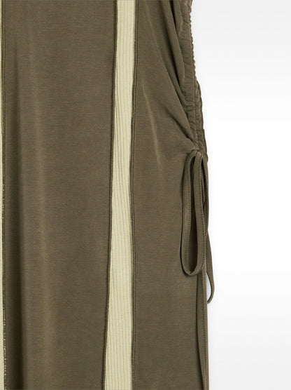 Long Dress With Contrast Fabrics