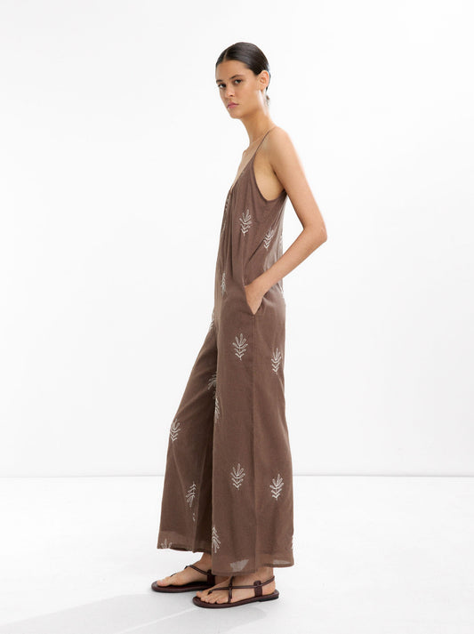 Jumpsuit With Embroidery 100% Cotton