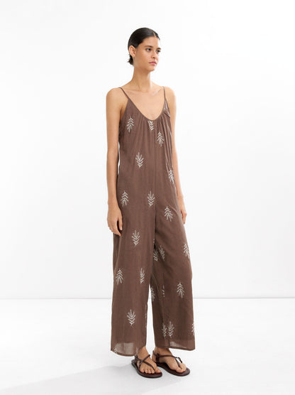 Jumpsuit With Embroidery 100% Cotton