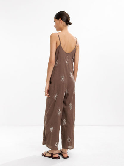 Jumpsuit With Embroidery 100% Cotton