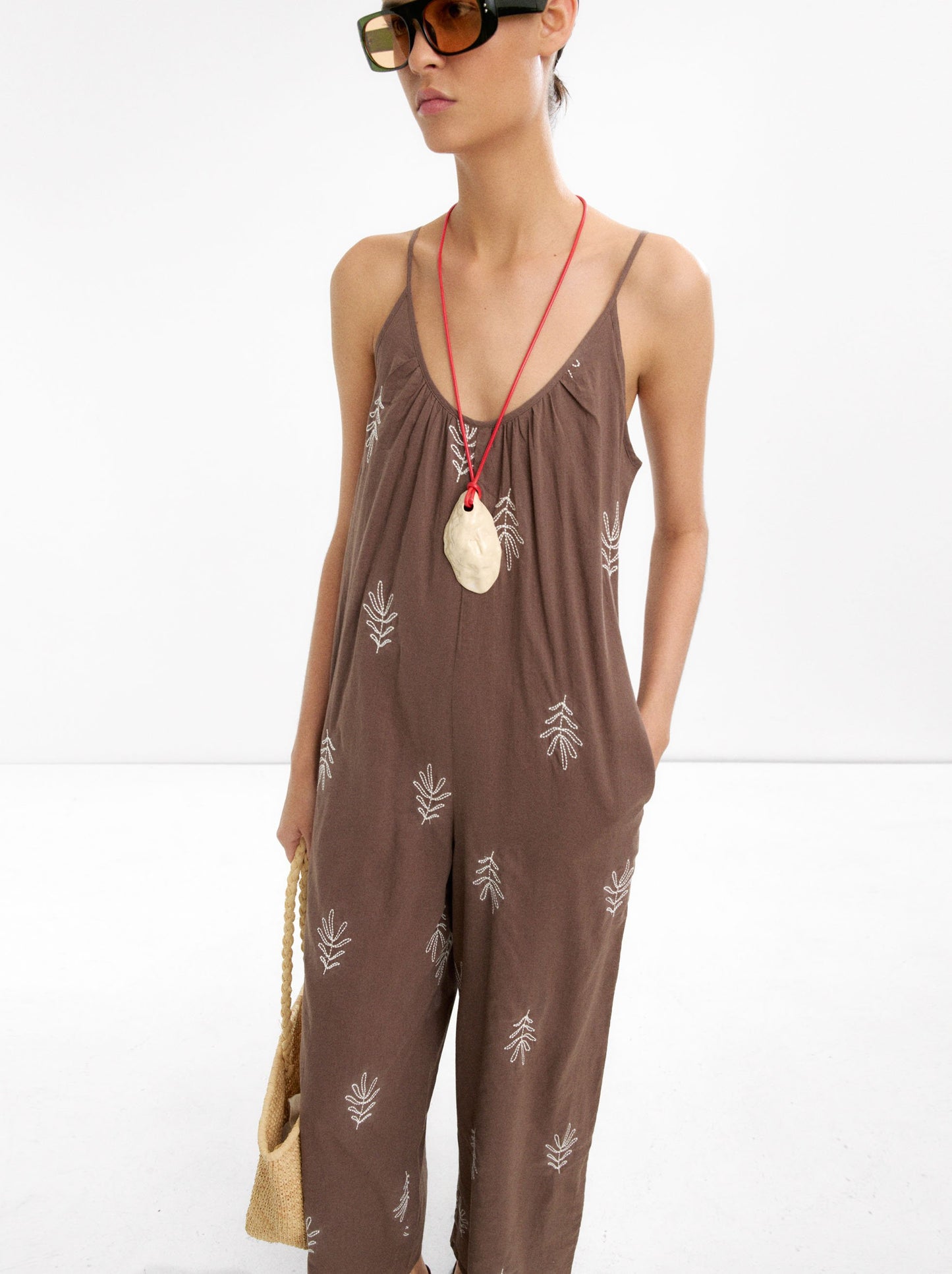 Jumpsuit With Embroidery 100% Cotton