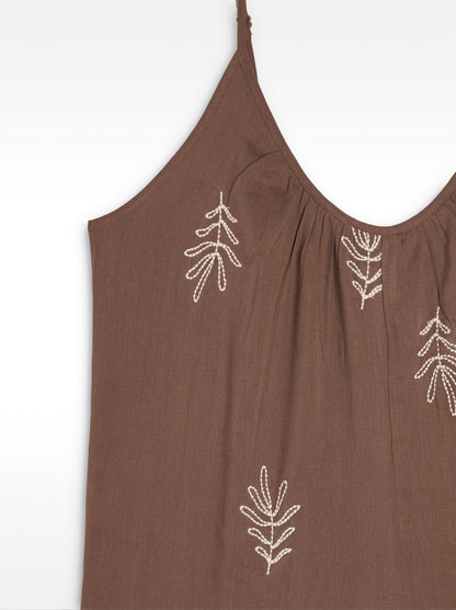 Jumpsuit With Embroidery 100% Cotton