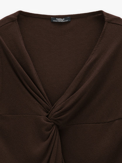 Top Ribbed With Knot