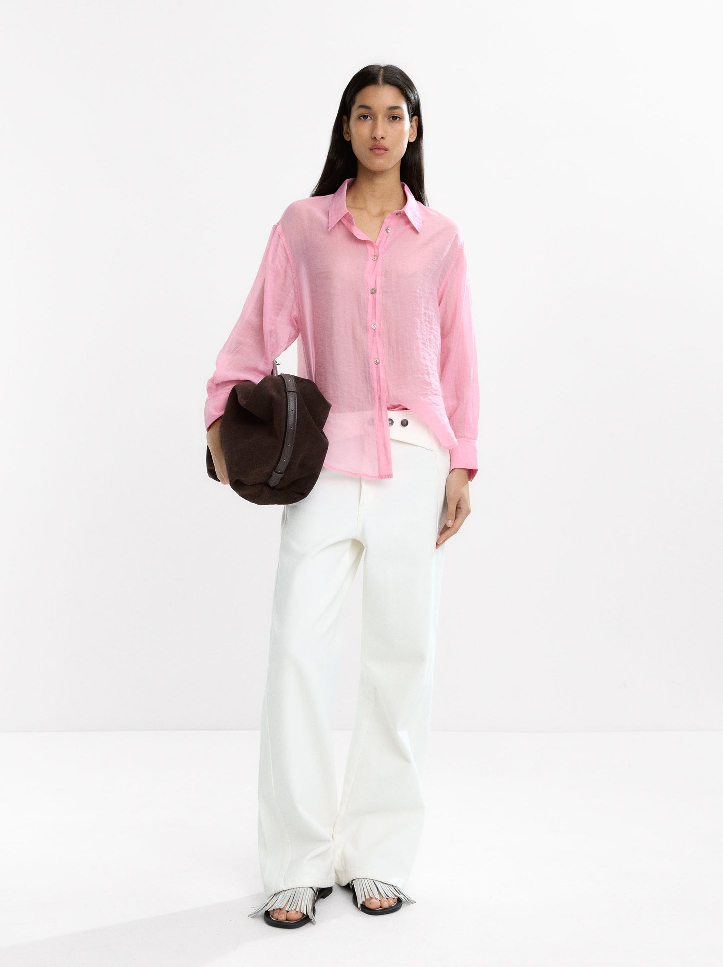 Long Sleeve Semitransparent Shirt