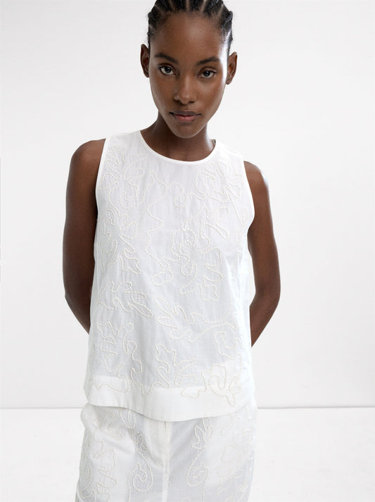 Top With Embroidery 100% Cotton