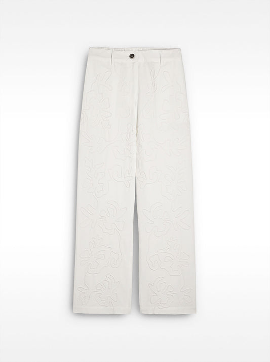 100% Cotton Embroidered Trousers