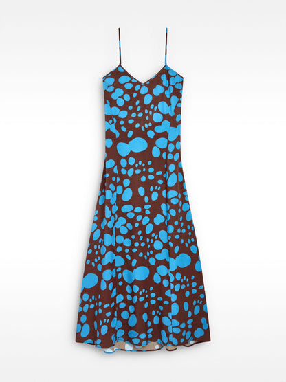Long Printed Dress With Straps