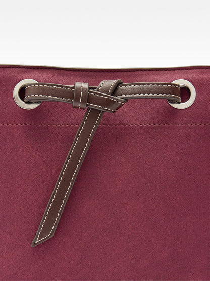 Bucket Bag With Leather-Effect