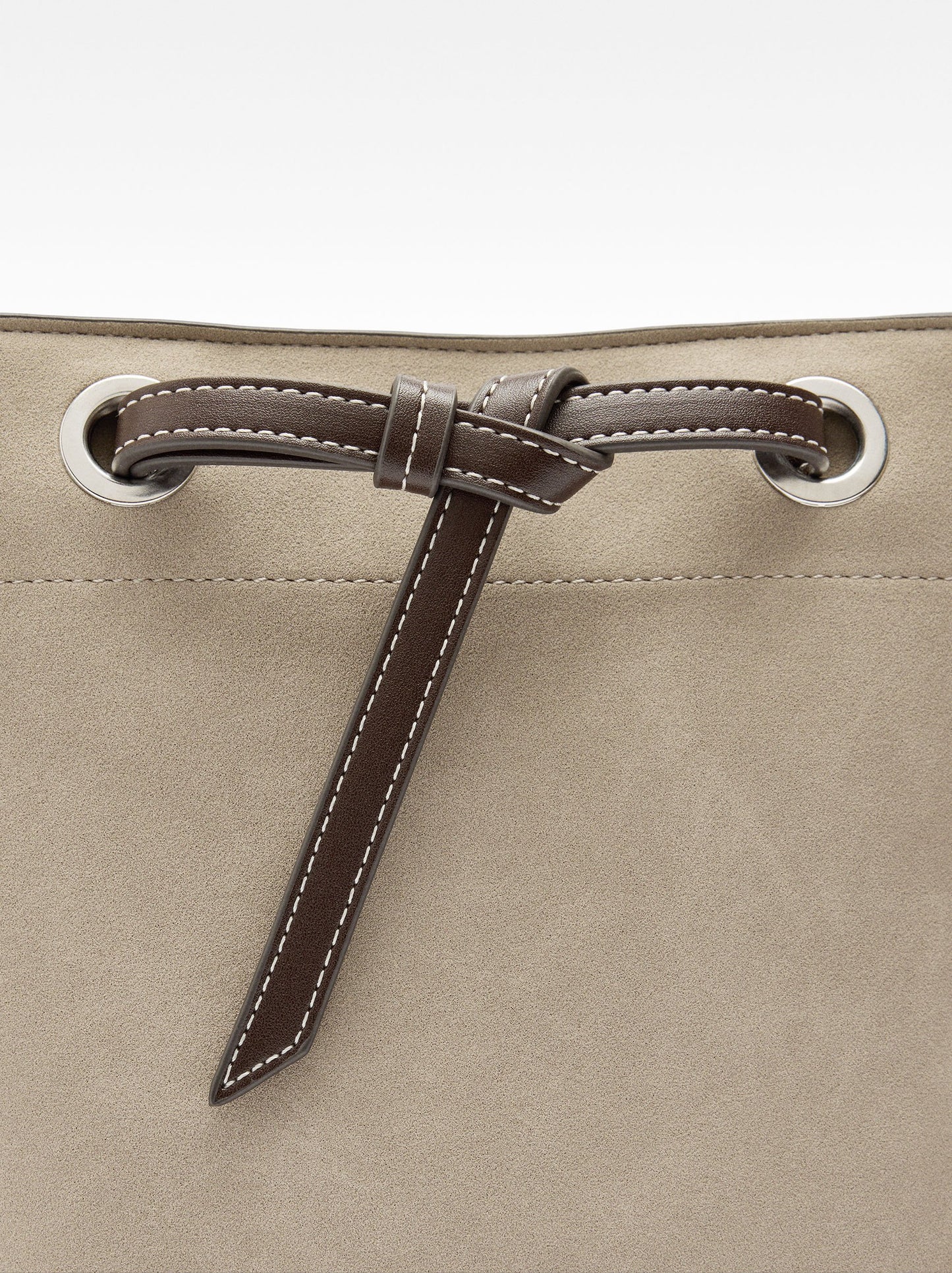 Bucket Bag With Leather-Effect