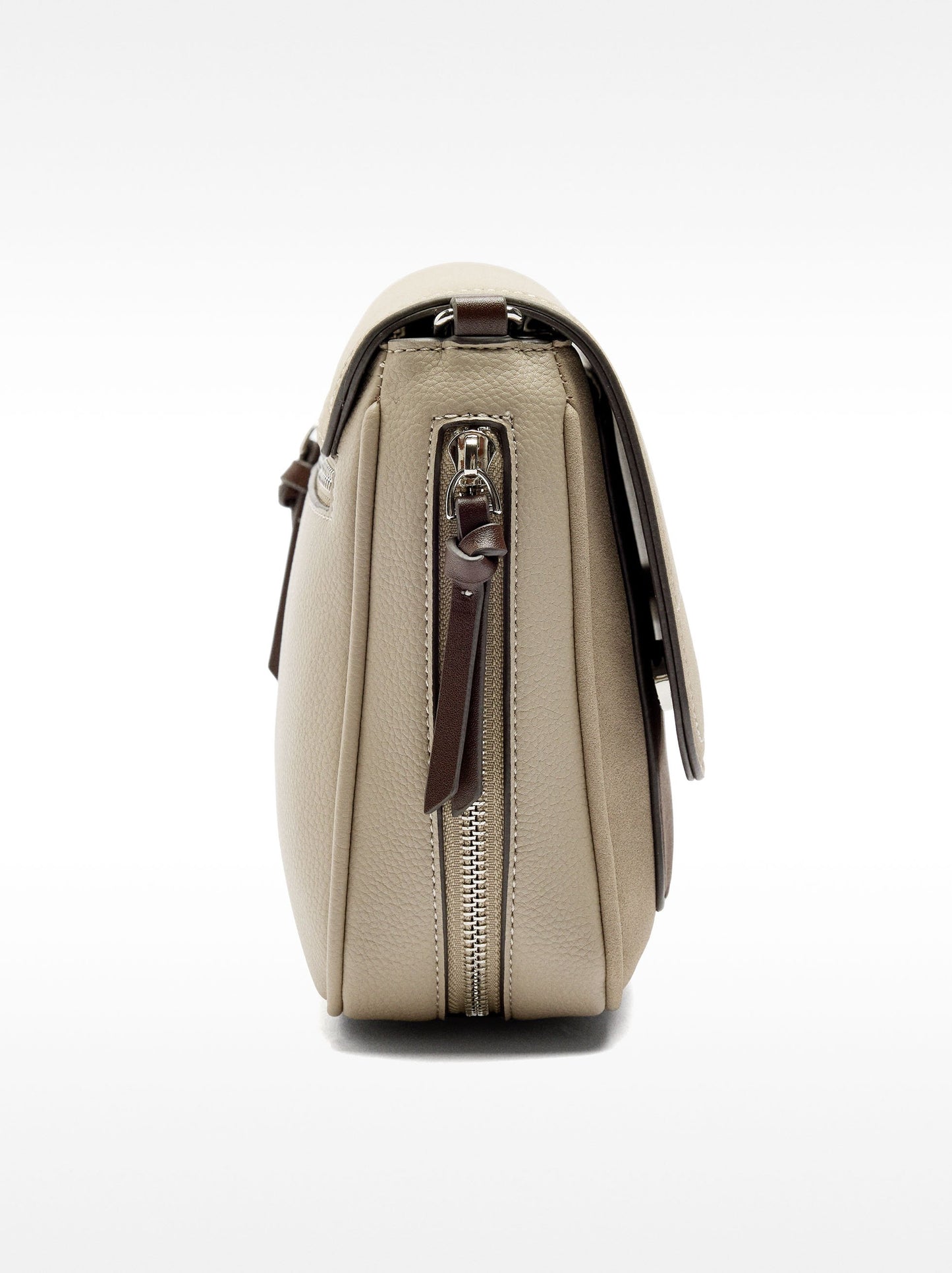 Extendable Leather-Effect Crossbody Bag