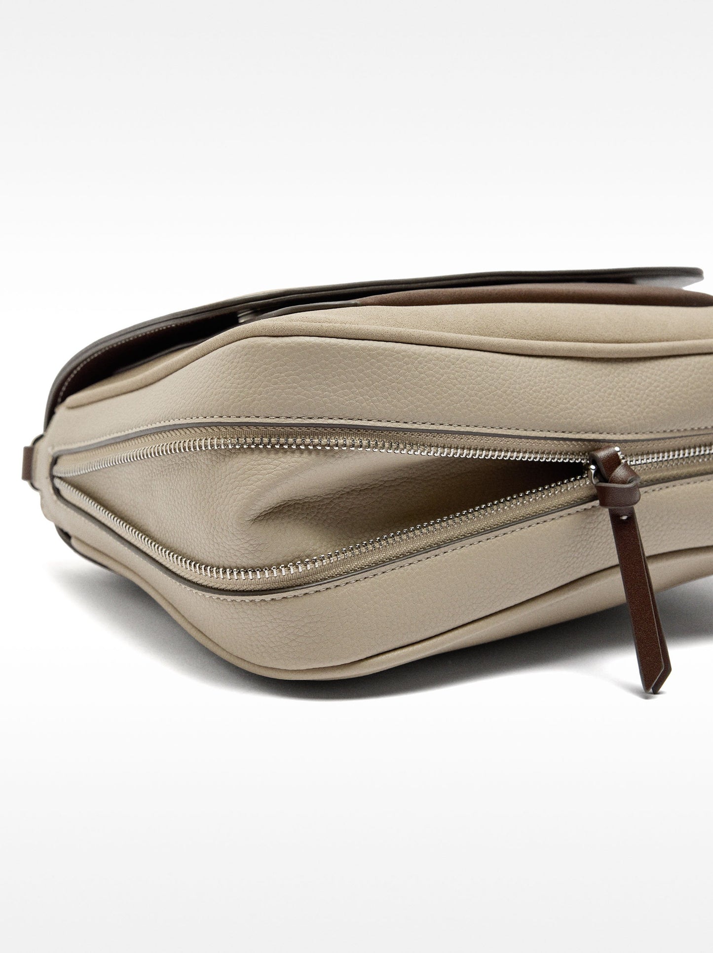 Extendable Leather-Effect Crossbody Bag