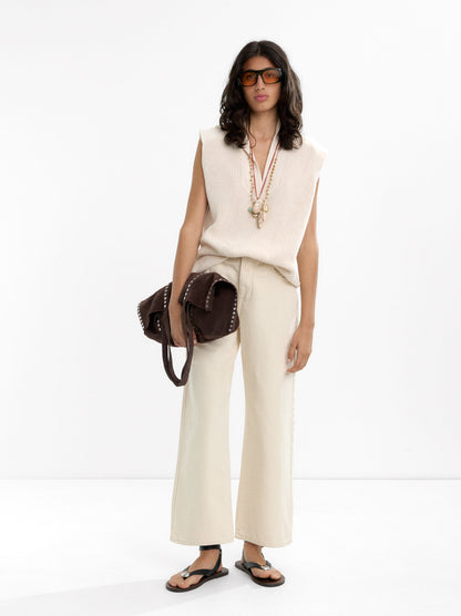 Knit Vest With Polo Collar
