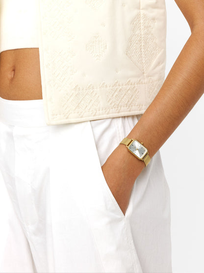 Watch With Stainless Steel Mesh Strap