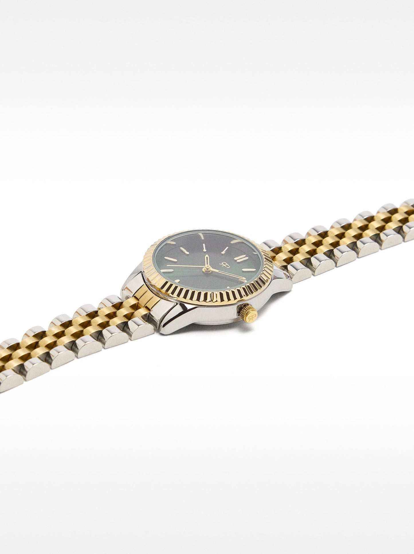 Bicolor Watch With Stainless Steel Bracelet