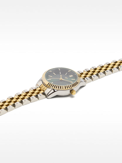 Bicolor Watch With Stainless Steel Bracelet