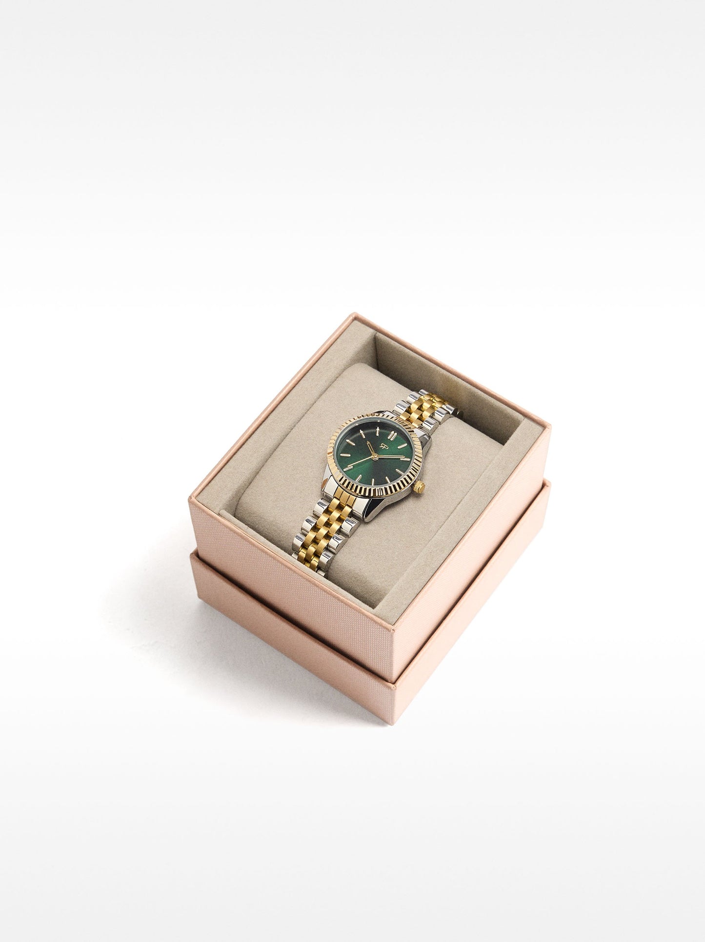 Bicolor Watch With Stainless Steel Bracelet