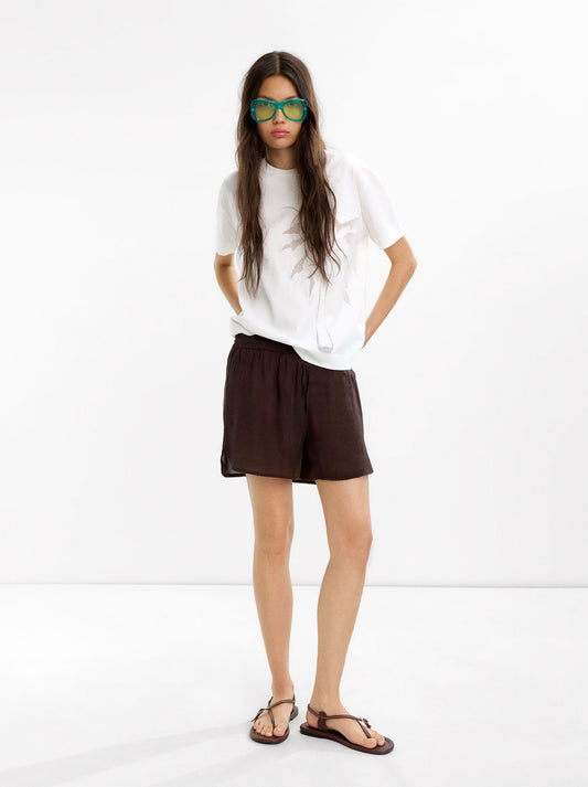 T-Shirt With Embroidery 100% Cotton