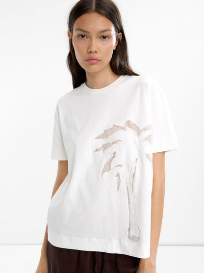T-Shirt With Embroidery 100% Cotton