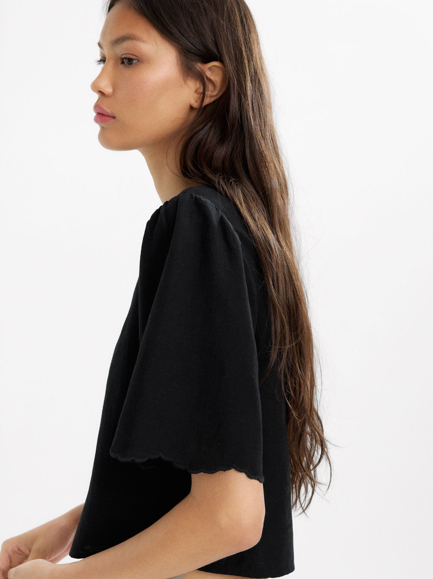 Cropped Blouse With Embroidery