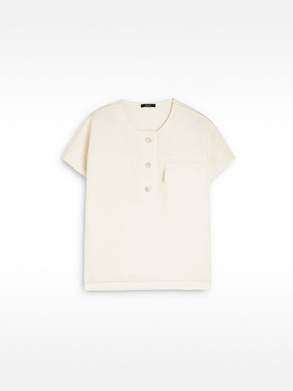 Linen T-Shirt With Buttons