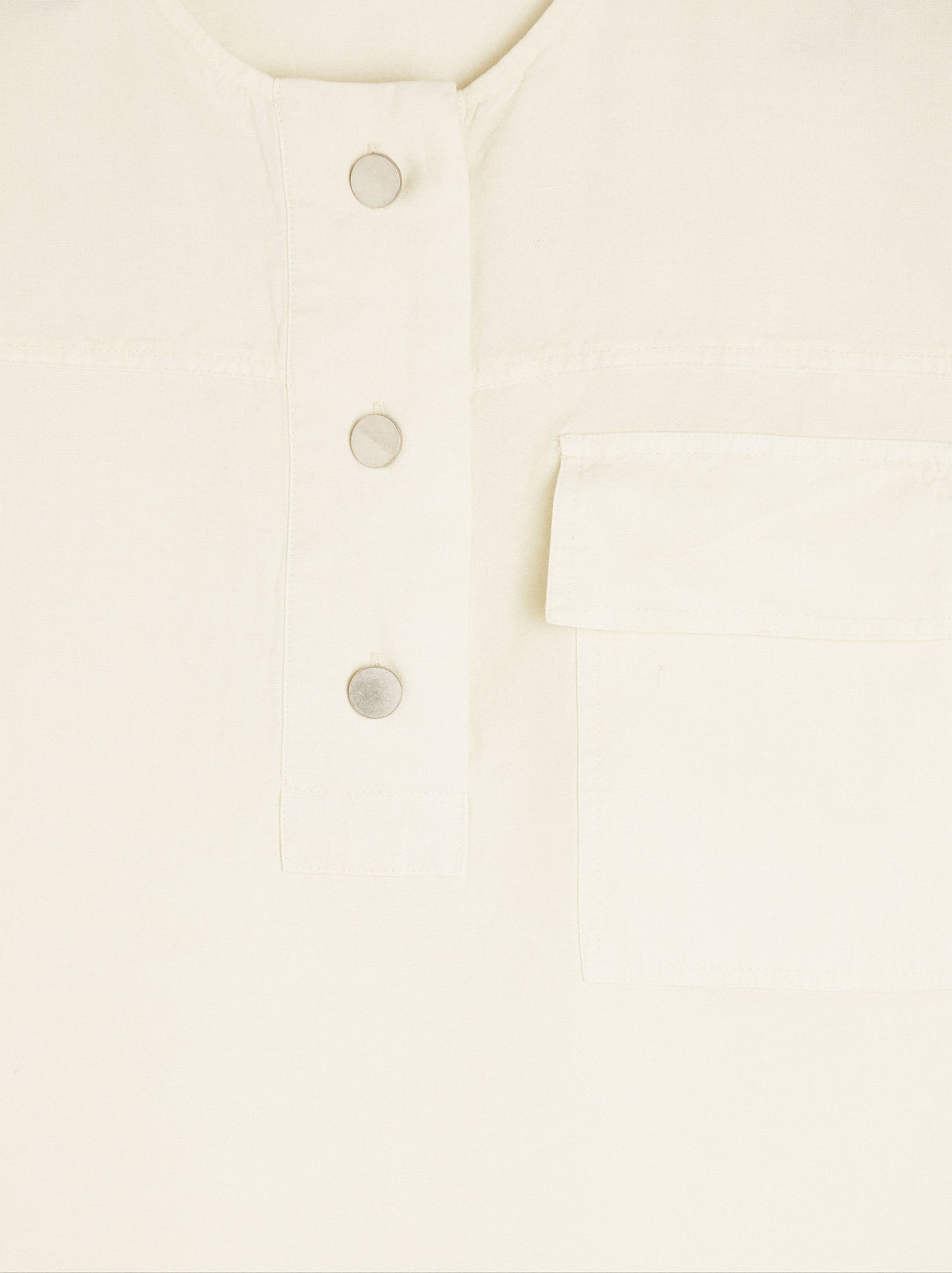 Linen T-Shirt With Buttons