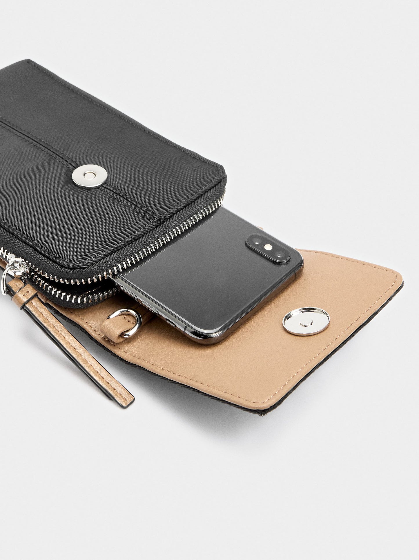 Mobile Phone Bag With Nylon Effect