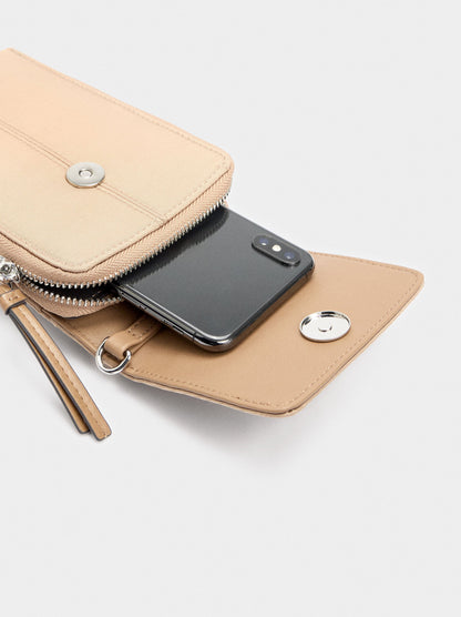 Mobile Phone Bag With Nylon Effect