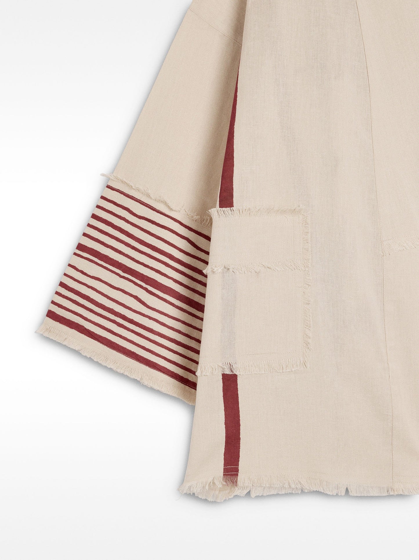 Printed Kimono Made Of Linen And Cotton