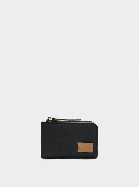 Coin Purse With Nylon Effect