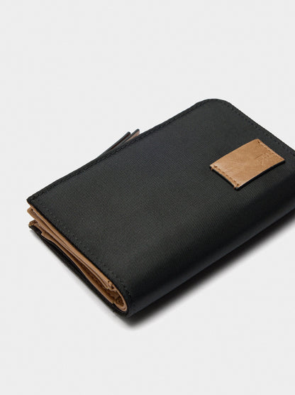 Coin Purse With Nylon Effect