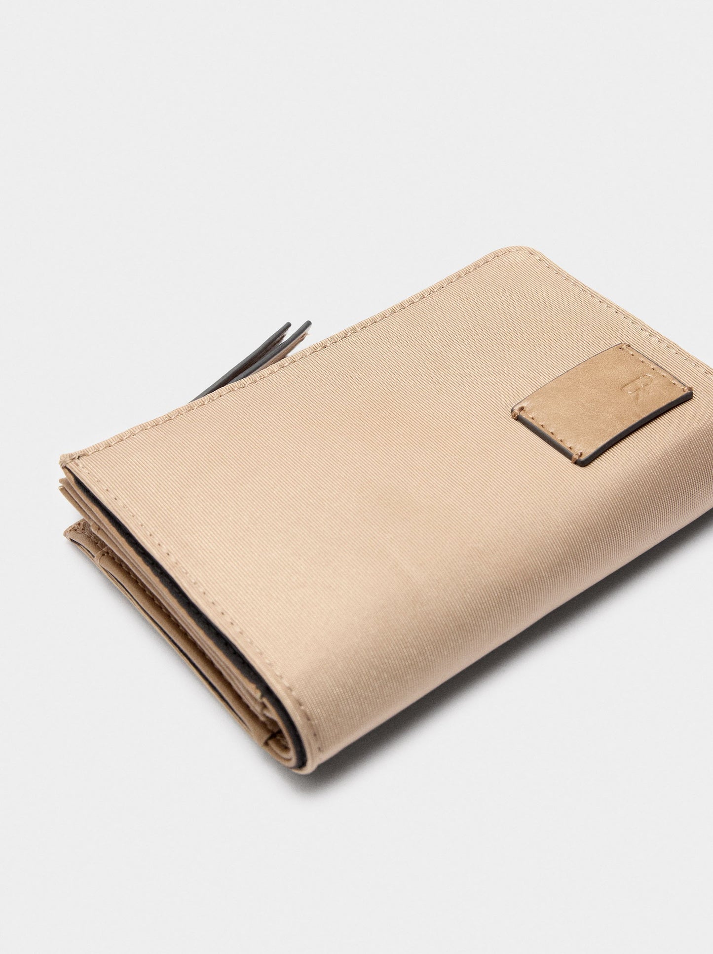 Coin Purse With Nylon Effect