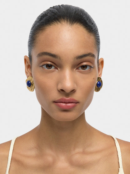 Round Earrings With Stones