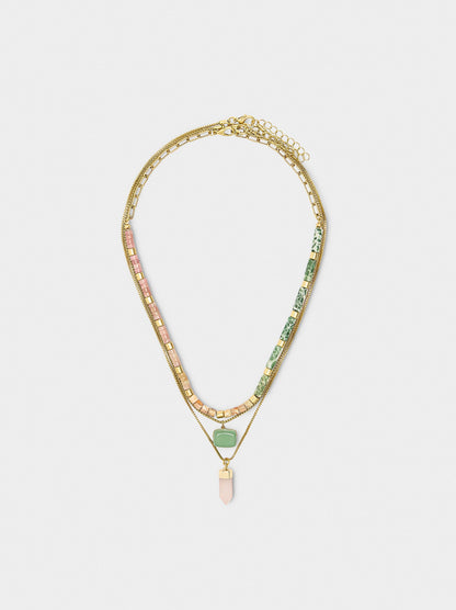 Set Of Necklaces With Stones