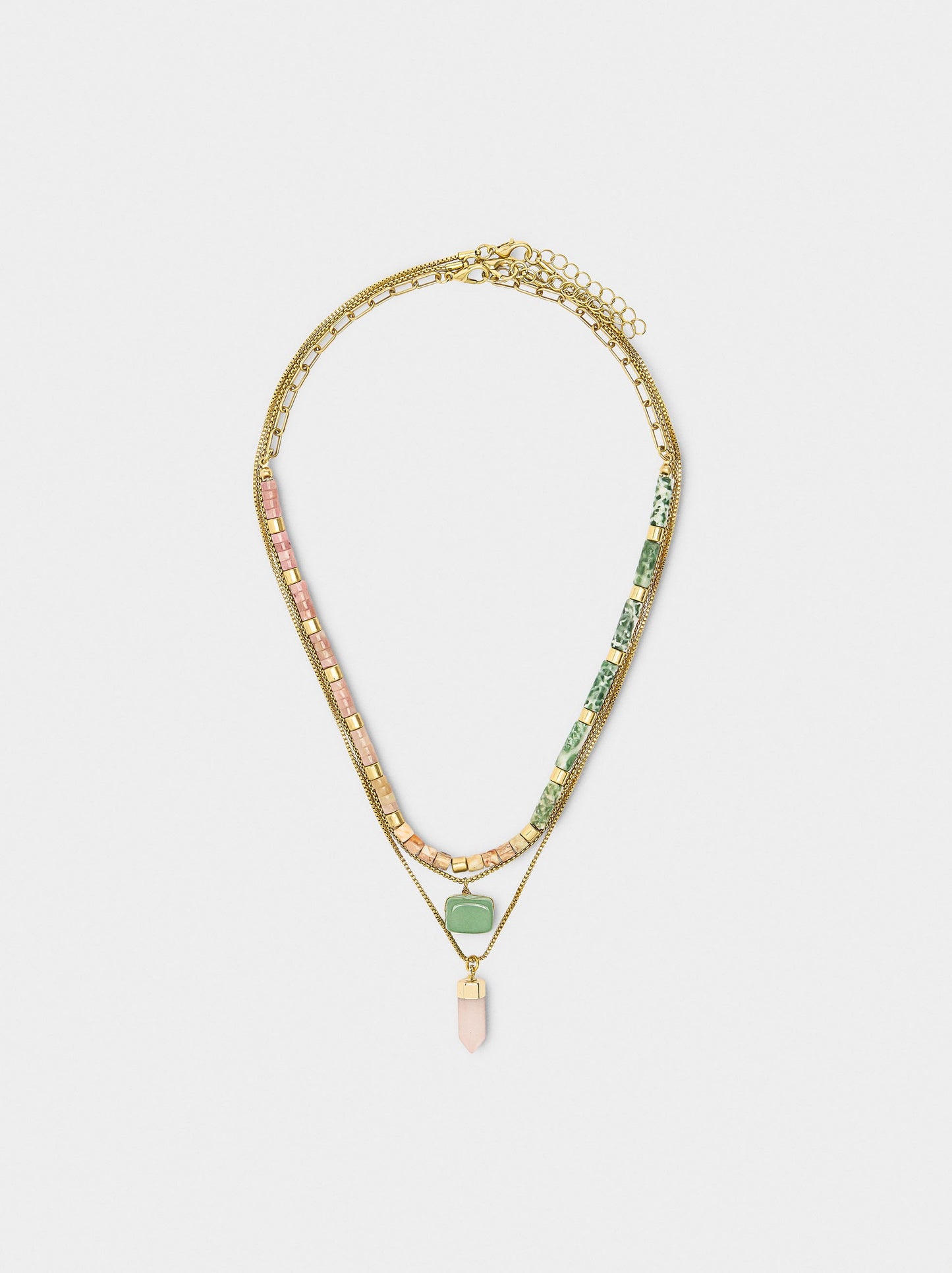 Set Of Necklaces With Stones