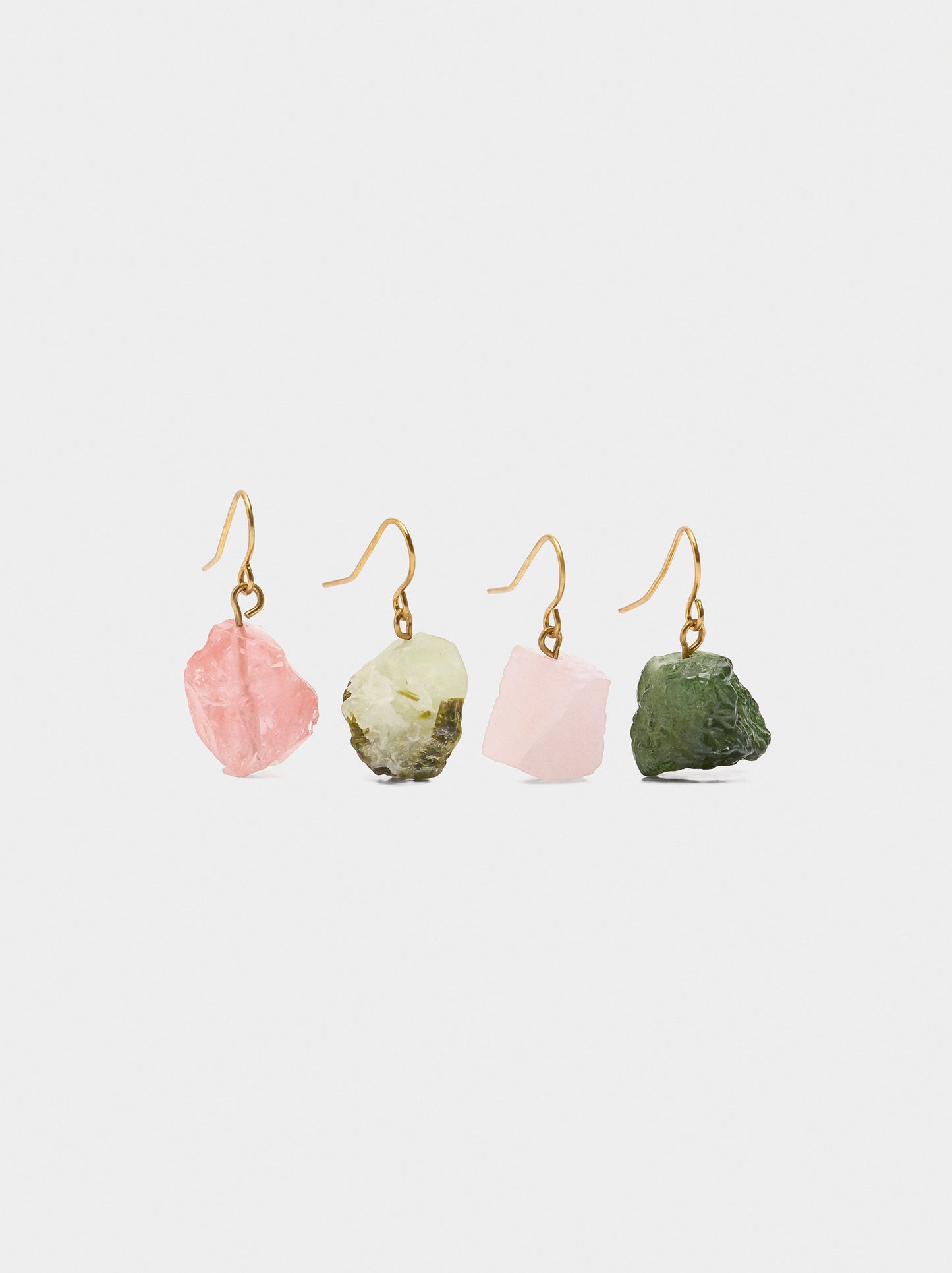 Set Of Asymmetric Stone Earrings