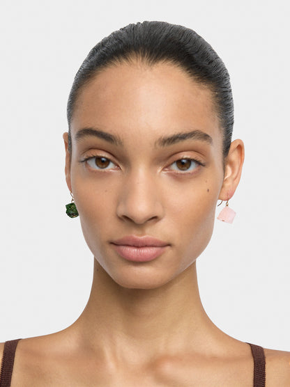 Set Of Asymmetric Stone Earrings