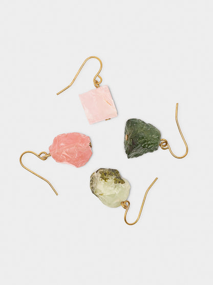 Set Of Asymmetric Stone Earrings