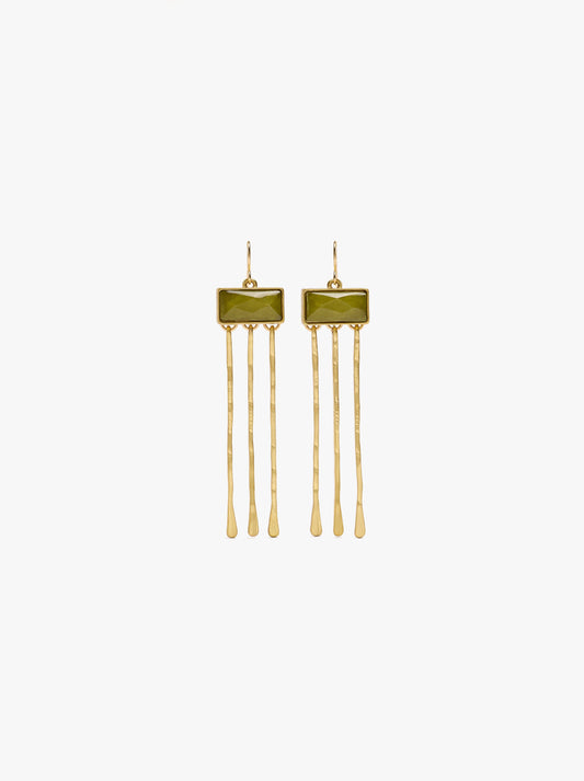 Bar Earrings With Resin