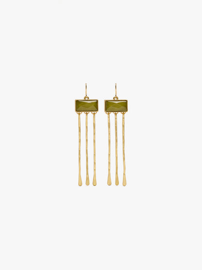 Bar Earrings With Resin