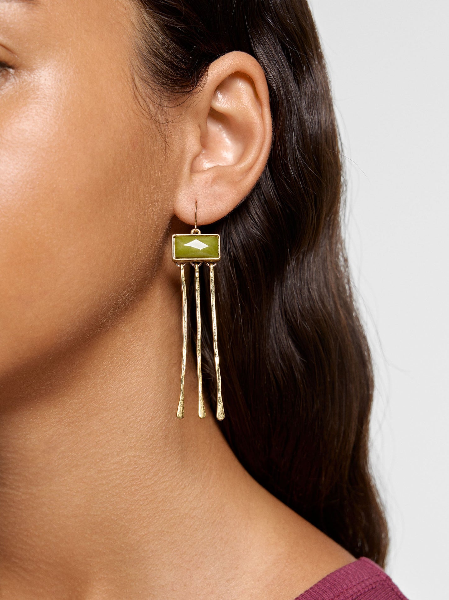 Bar Earrings With Resin