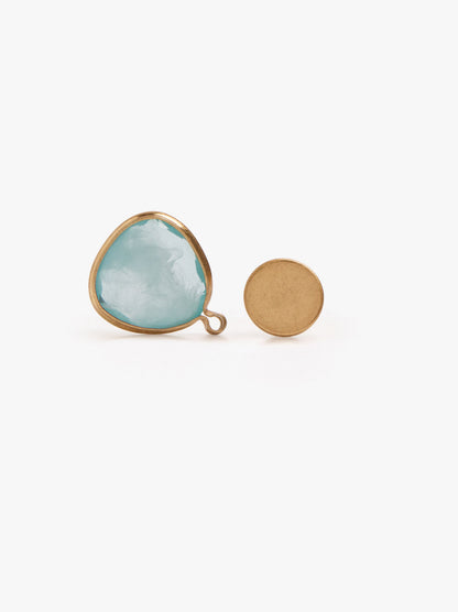 Ear Jacket Earrings With Resin
