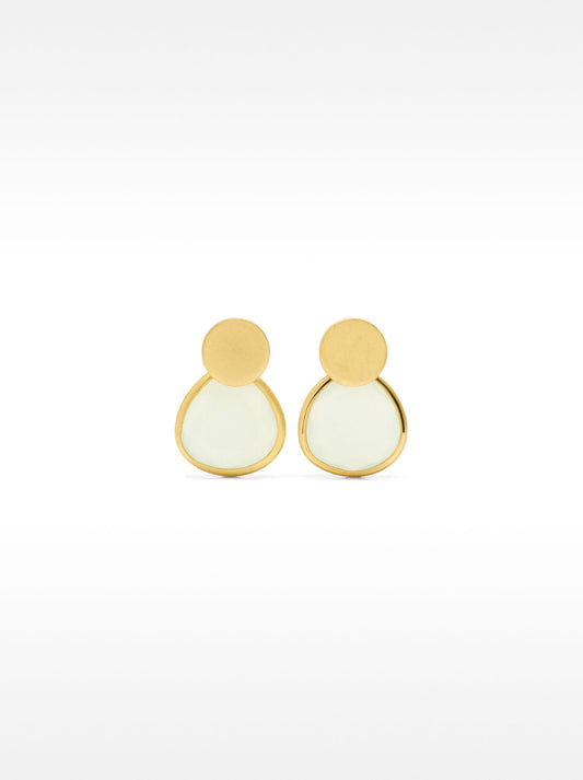 Ear Jacket Earrings With Glass