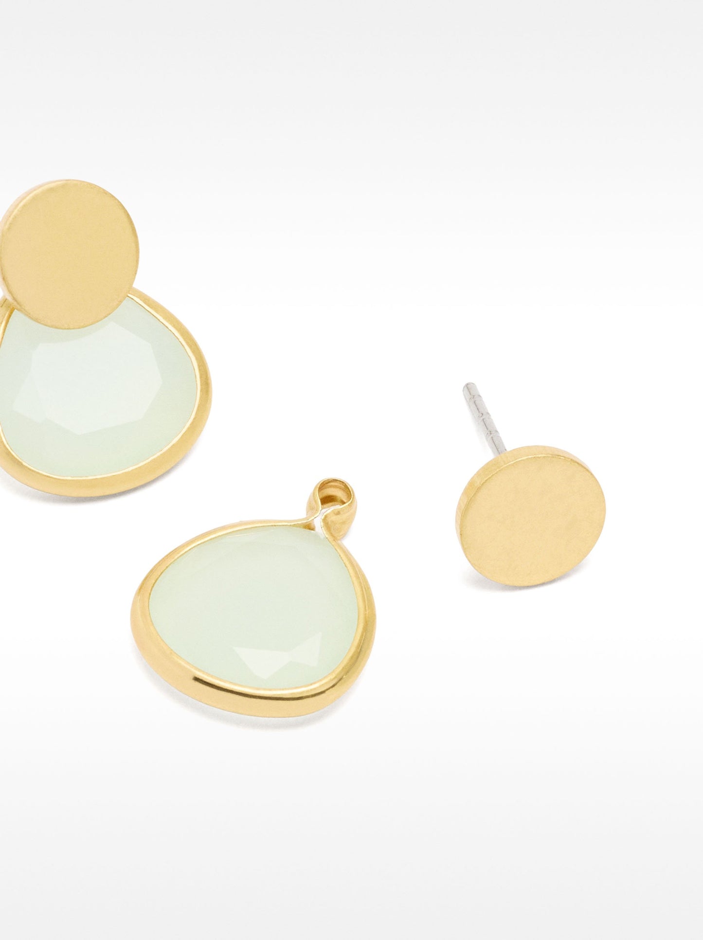 Ear Jacket Earrings With Glass