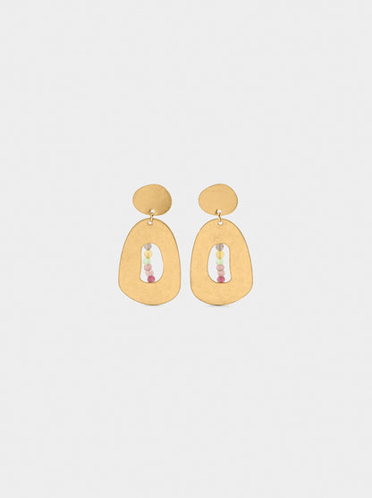 Oval Earrings With Stones
