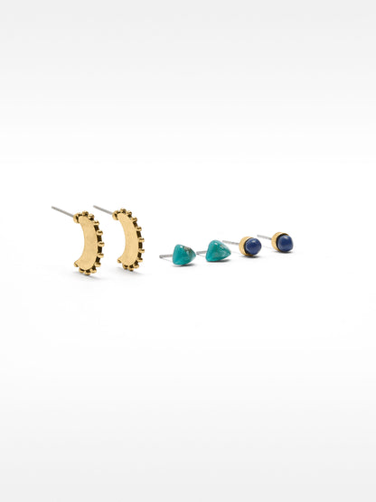 Set Of Earrings With Stones